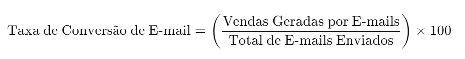 Taxa de Conversão de E-mail E-commerce